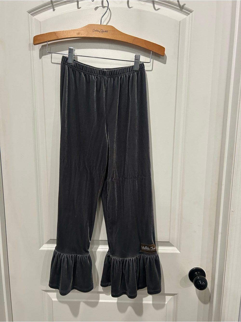 Matilda Jane Charcoal Gray Ruffle Hem Pants